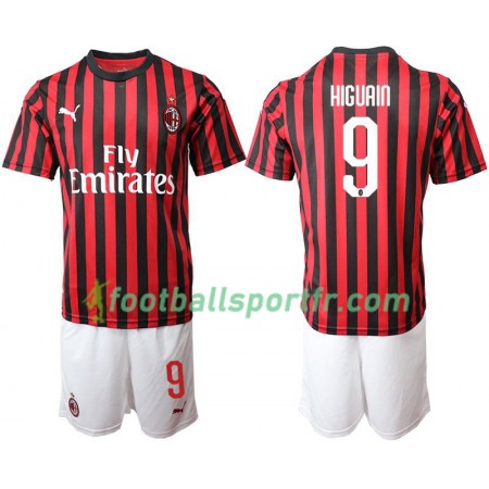 Tenue AC Milan HIGUAIN 9 Enfant Domicile 2019-2020 Maillot de Foot